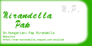 mirandella pap business card